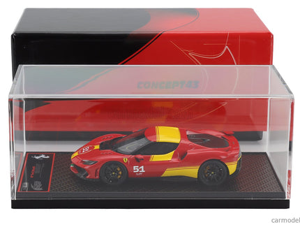 Ferrari 296 Speciale N°51 (499P 24h Le Mans Livery) 2025 1:43 BBR Models červená žltá