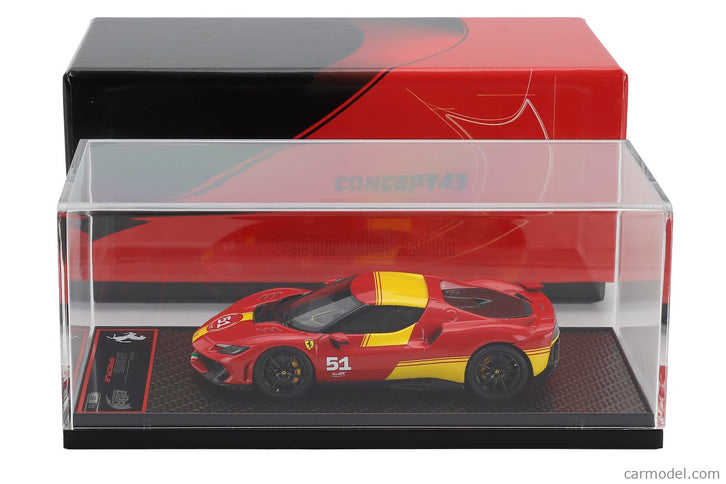 Ferrari 296 Speciale N°51 (499P 24h Le Mans Livery) 2025 1:43 BBR Models červená žltá