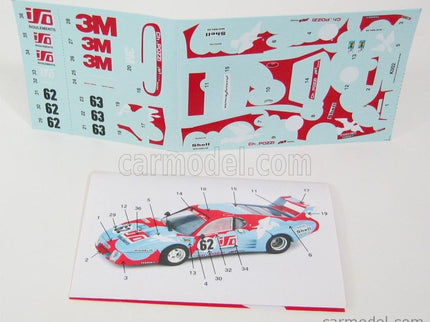 Ferrari 512BB LM N°62-63 24h Le Mans 1979 1:43 Brumm červená svetlomodrá