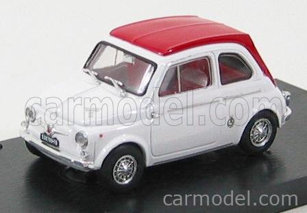 Fiat 500 595SS Abarth 1964 1:43 Brumm biela červená