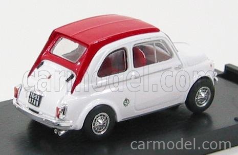 Fiat 500 595SS Abarth 1964 1:43 Brumm biela červená