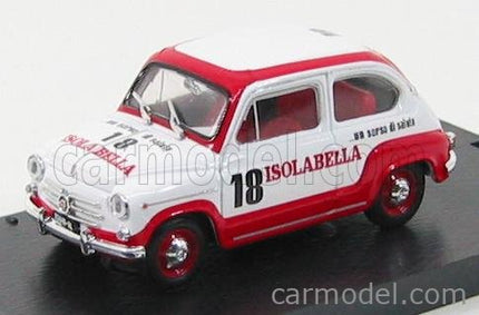 Fiat 600D - Amaro 18 Isolabella 1960 1:43 Brumm biela červená