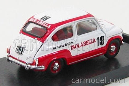 Fiat 600D - Amaro 18 Isolabella 1960 1:43 Brumm biela červená