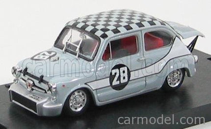 Fiat 600 Abarth 1000 Berlina N°28 Scuderia Abarth 2. Miesto Zandvoort Trophy 1969 1:43 Brumm sivá
