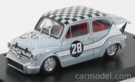 Fiat 600 Abarth 1000 Berlina N°28 Scuderia Abarth 2. Miesto Zandvoort Trophy 1969 1:43 Brumm sivá