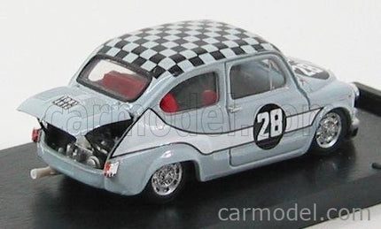 Fiat 600 Abarth 1000 Berlina N°28 Scuderia Abarth 2. Miesto Zandvoort Trophy 1969 1:43 Brumm sivá