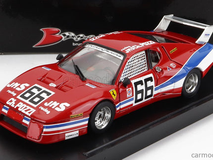 Ferrari 512BB LM 4.9L Team Jms Racing Charles Pozzi N°66 24h Daytona 1979 Jean Claude Andruet - Spartaco Dini - Claude Ballaut Lena 1:43 Brumm červená