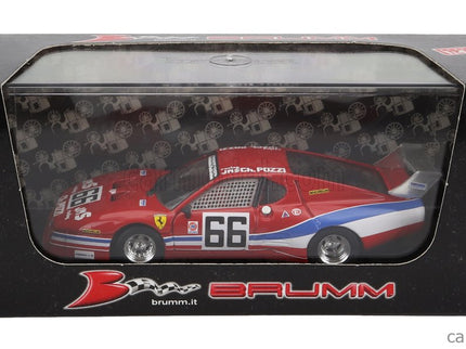 Ferrari 512BB LM 4.9L Team Jms Racing Charles Pozzi N°66 24h Daytona 1979 Jean Claude Andruet - Spartaco Dini - Claude Ballaut Lena 1:43 Brumm červená