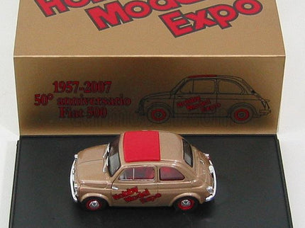 Fiat 500D 1960 - Hobby Model Expo 2007 1:43 Brumm zlatá metalická