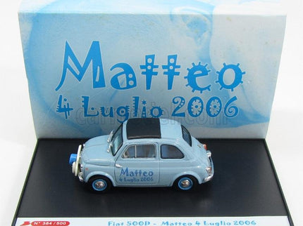 Fiat 500D 1960 - E' Nato Matteo Como 4 Luglio 2006 1:43 Brumm svetlomodrá