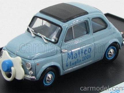 Fiat 500D 1960 - E' Nato Matteo Como 4 Luglio 2006 1:43 Brumm svetlomodrá