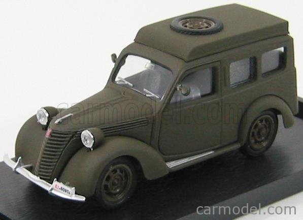 Fiat 1100 Furgone Carabinieri Radiomobile 1950 1:43 Brumm vojenská zelená