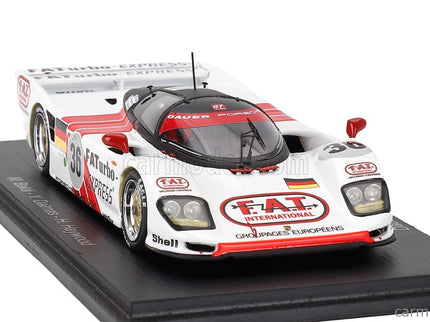 Porsche Dauer 962 3.0L Turbo Team Le Mans Porsche N°36 Víťaz 24h Le Mans 1994 Mauro Baldi - Hurley Haywood - Yannick Dalmas 1:43 Spark Model biela červená
