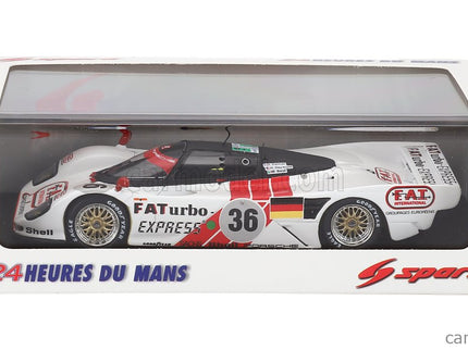 Porsche Dauer 962 3.0L Turbo Team Le Mans Porsche N°36 Víťaz 24h Le Mans 1994 Mauro Baldi - Hurley Haywood - Yannick Dalmas 1:43 Spark Model biela červená