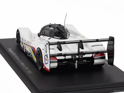 Peugeot 905 EVO1B 3.5L V10 Team Peugeot Talbot Sport N°3 Víťaz 24h Le Mans 1993 Geoff Brabham - Christophe Bouchut - Eric Helary 1:43 Spark Model biela čierna