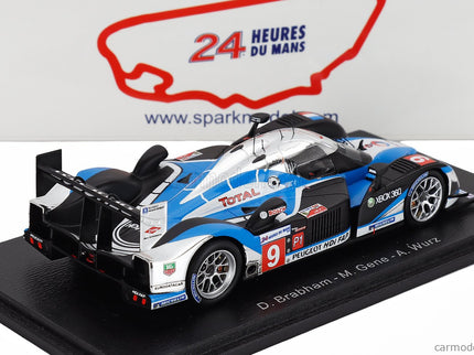 Peugeot 908 Hdi Fap 5.5L Turbo V12 Team Peugeot Sport Total N°9 Víťaz 24h Le Mans 2009 David Brabham - Marc Gene - Alexander Wurz 1:43 Spark Model čierna modrá strieborná