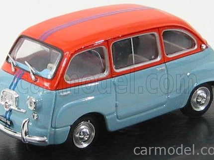Fiat 600D Multipla Operazione San Gennaro 1966 1:43 Brumm svetlomodrá oranžová