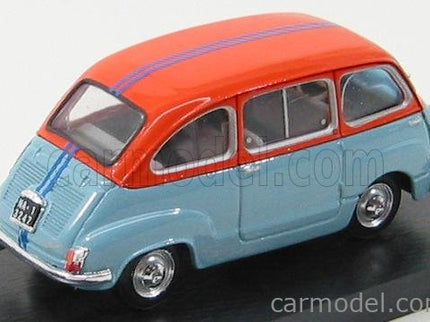Fiat 600D Multipla Operazione San Gennaro 1966 1:43 Brumm svetlomodrá oranžová