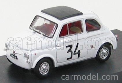 Fiat 500 595 Abarth N°34 Víťaz Criterium Apertura Monza 1964 Franco Patria 1:43 Brumm biela