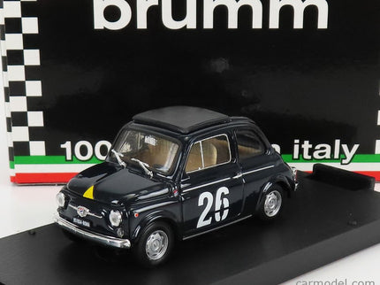 Fiat 500TV Giannini N°26 Víťaz Turismo Femminile Bolzano-Mendola 1968 Liliana De Menna 1:43 Brumm modrá