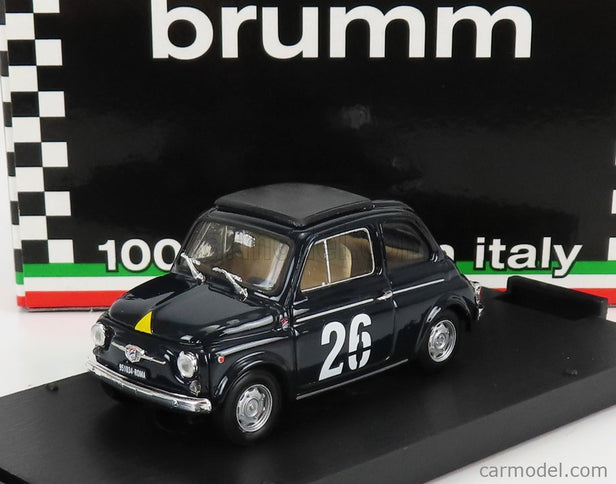 Fiat 500TV Giannini N°26 Víťaz Turismo Femminile Bolzano-Mendola 1968 Liliana De Menna 1:43 Brumm modrá