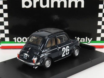 Fiat 500TV Giannini N°26 Víťaz Turismo Femminile Bolzano-Mendola 1968 Liliana De Menna 1:43 Brumm modrá