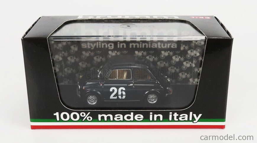 Fiat 500TV Giannini N°26 Víťaz Turismo Femminile Bolzano-Mendola 1968 Liliana De Menna 1:43 Brumm modrá
