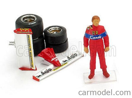 Figures Didier Pironi For Ferrari F1 126CK Turbo 1981 + Front A Rear Wings + Qualifying Tyres 1:43 Brumm červená
