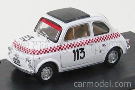 Fiat 500TV Giannini N°113 Scuderia Del Lario V Trofeo Val Camonica 1969 B.Dosi 1:43 Brumm biela červená