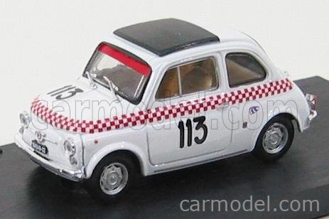 Fiat 500TV Giannini N°113 Scuderia Del Lario V Trofeo Val Camonica 1969 B.Dosi 1:43 Brumm biela červená