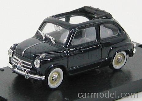Fiat 600 1956 Tetto Aperto - Open Roof 1:43 Brumm tmavomodrá