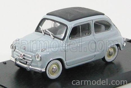 Fiat 600 1956 Tetto Chiuso - Closed Roof 1:43 Brumm sivá Perla