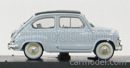 Fiat 600 1956 Tetto Chiuso - Closed Roof 1:43 Brumm sivá Perla