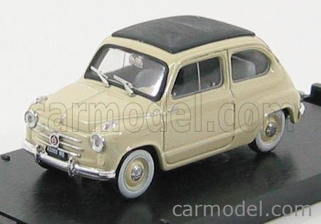 Fiat 600 1956 Tetto Chiuso - Closed Roof 1:43 Brumm béžová Chiaro
