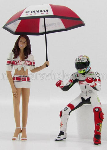 FIGURES | PILOTA VALENTINO ROSSI E OMBRELLINA GP VALENCIA 2005 | WHITE RED
