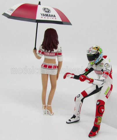 FIGURES | PILOTA VALENTINO ROSSI E OMBRELLINA GP VALENCIA 2005 | WHITE RED