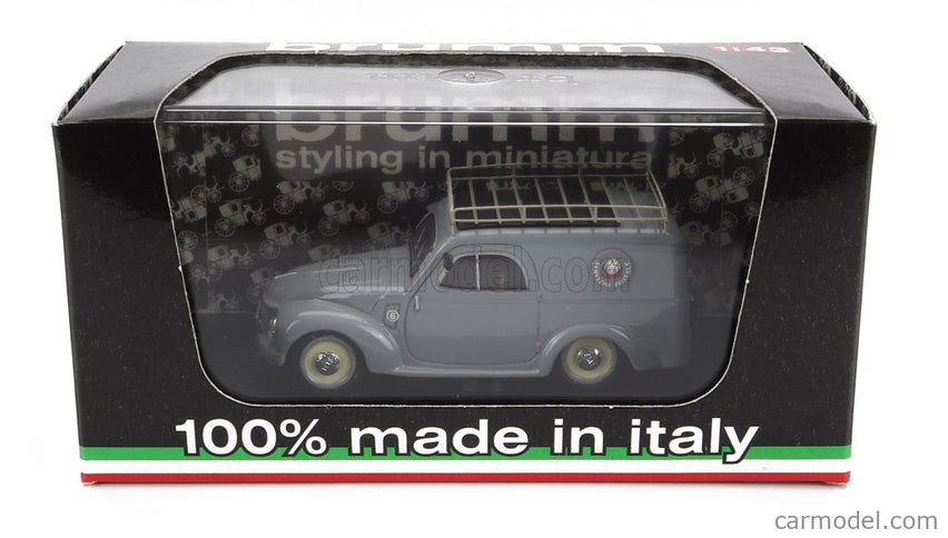 Fiat 500C Van Poste Italiane Servizio Postale Varese 1950 1:43 Brumm sivá