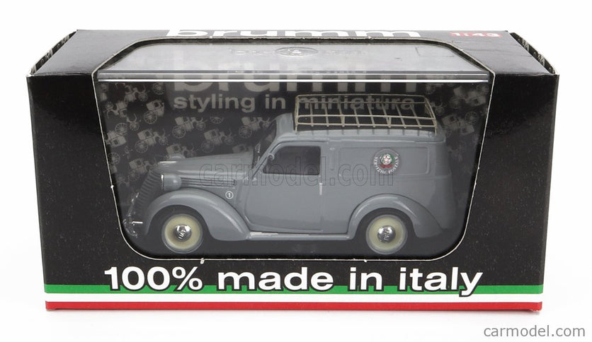 Fiat 1100 Van Poste Italiane Servizio Postale Varese 1950 1:43 Brumm sivá