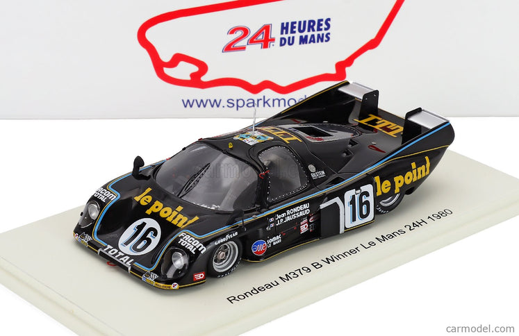 Rondeau M397B 3.0L V8 Team Jean Rondeau N°16 Víťaz 24h Le Mans 1980 Jean Rondeau - Jean Pierre Jaussaud 1:43 Spark Model čierna