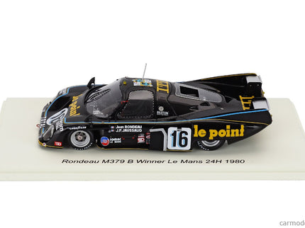 Rondeau M397B 3.0L V8 Team Jean Rondeau N°16 Víťaz 24h Le Mans 1980 Jean Rondeau - Jean Pierre Jaussaud 1:43 Spark Model čierna
