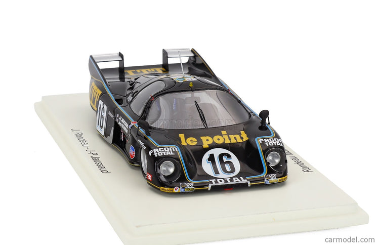 Rondeau M397B 3.0L V8 Team Jean Rondeau N°16 Víťaz 24h Le Mans 1980 Jean Rondeau - Jean Pierre Jaussaud 1:43 Spark Model čierna