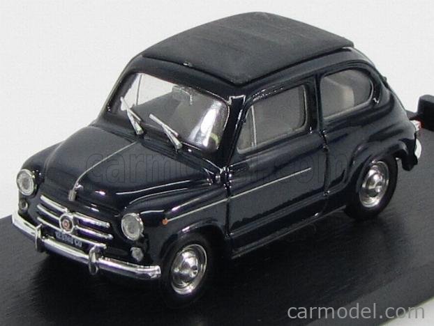Fiat 600D Trasformabile Chiusa 1960 1:43 Brumm modrá Scuro 456