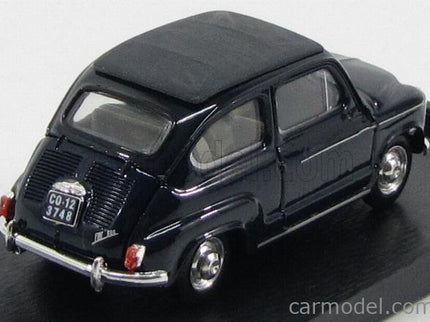 Fiat 600D Trasformabile Chiusa 1960 1:43 Brumm modrá Scuro 456
