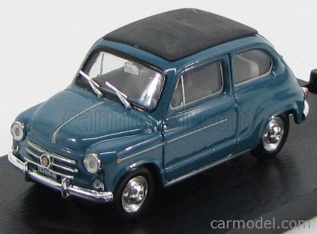 Fiat 600D Trasformabile Chiusa 1960 1:43 Brumm modrá 404