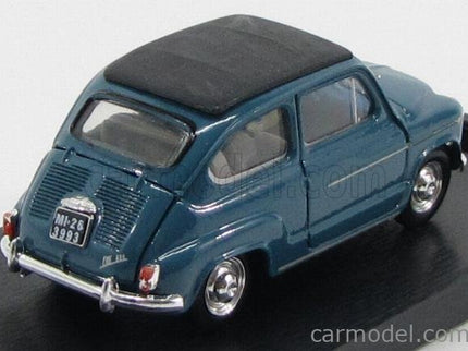 Fiat 600D Trasformabile Chiusa 1960 1:43 Brumm modrá 404