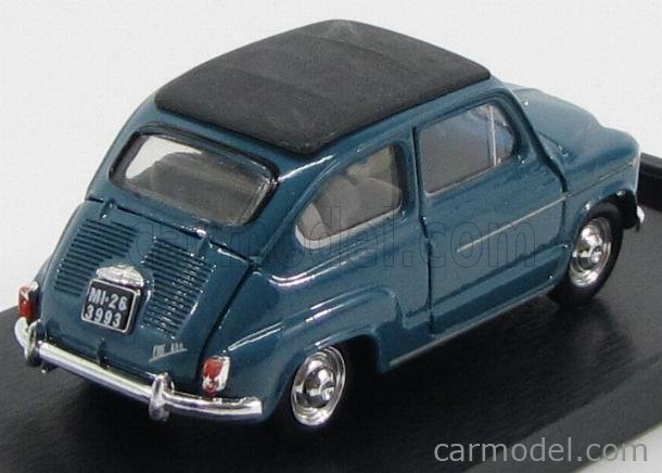 Fiat 600D Trasformabile Chiusa 1960 1:43 Brumm modrá 404