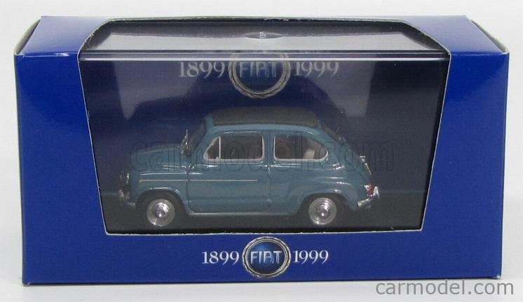 Fiat 600D Trasformabile Chiusa 1960 1:43 Brumm modrá 404