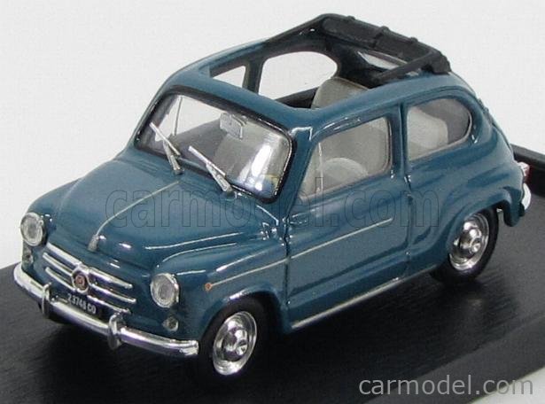 Fiat 600D Trasformabile Aperta 1960 1:43 Brumm modrá 404