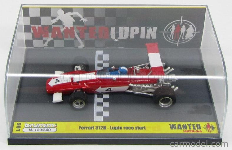 Ferrari F1 312B N°4 Lupin Race Start 1970 1:43 Brumm červená biela
