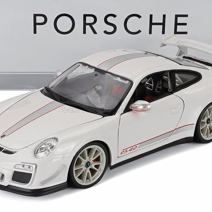 Porsche 911 997-2 GT3 RS 4.0 Coupe 2012 1:18 Bburago biela strieborná
